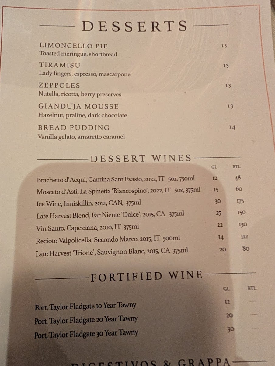 Dean's Italian Steakhouse Menu - Image 6